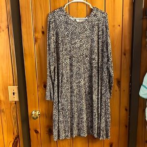 Old navy Womens swing dress, long sleeve. Cheetah. Size XXL. NWT